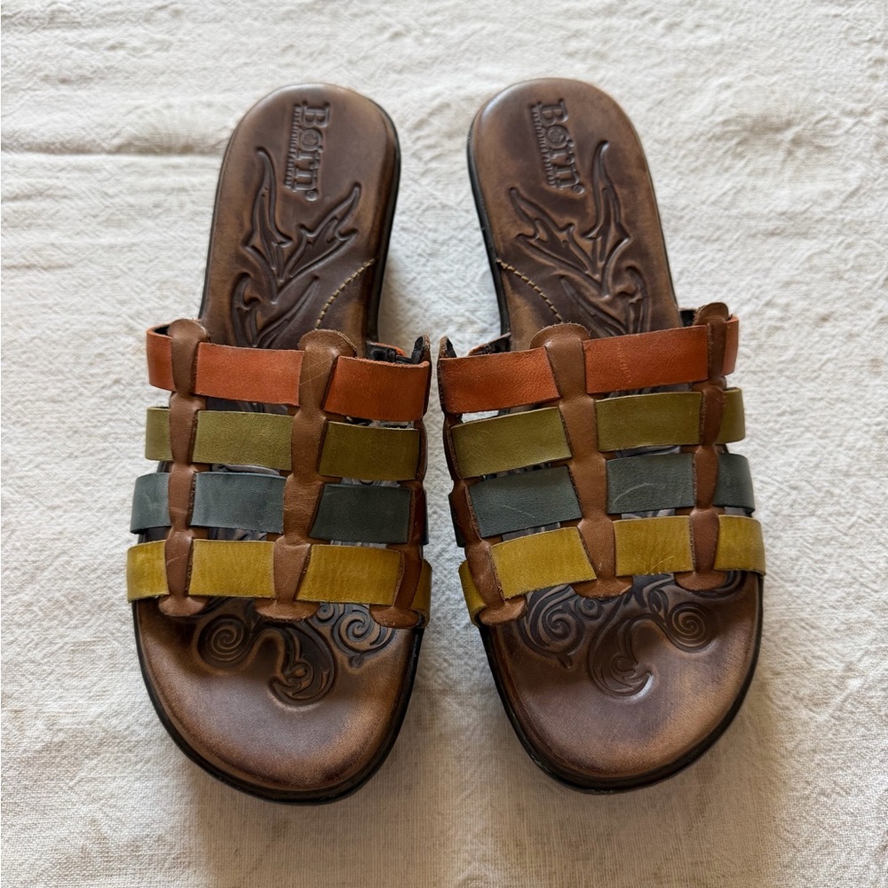 Born Multicolor Leather Sandals